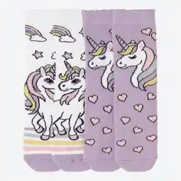 NKD Kinder-Mädchen-ABS-Socken mit Einhorn-Motiv, 2-Pack Angebot