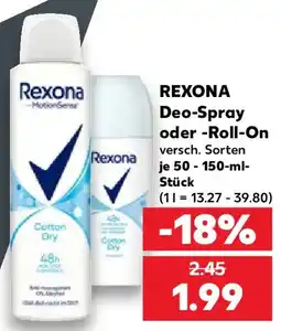 Kaufland Rexona Deo-Spray oder Roll-On Angebot