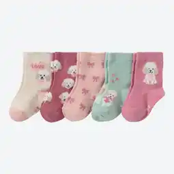 NKD Baby-Mädchen-Socken mit Hunde-Motiven, 5er-Pack Angebot