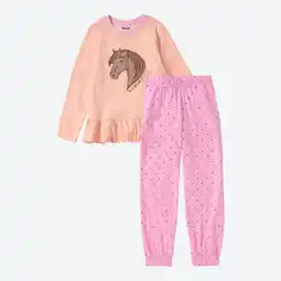 NKD Kinder-Mädchen-Schlafanzug mit Pferde-Motiv aus Baumwolle, 2-teilig Angebot