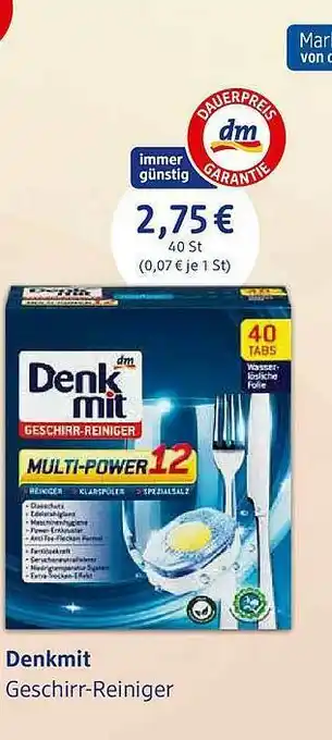 dm drogerie Denkmit Geschirr-reiniger Angebot