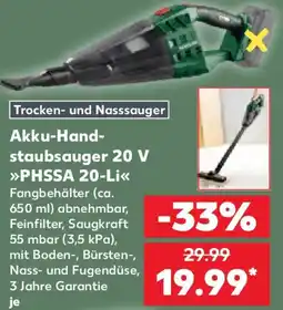 Kaufland Parkside Akku-Handstaubsauger 20 V »PHSSA 20-Li« Angebot