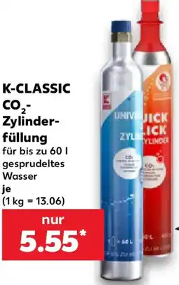 Kaufland K-CLASSIC CO₂-Zylinderfüllung Angebot