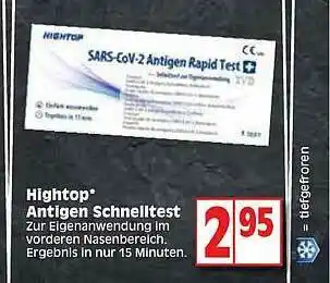 Edeka Hightop Antigen Schnelltest Angebot