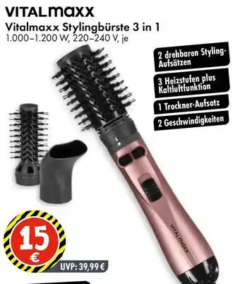 TEDi Vitalmaxx Stylingbürste 3 in 1 Angebot