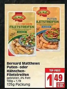 Edeka Bernard Matthews Puten Oder Hähnchen Filetstreifen Angebot