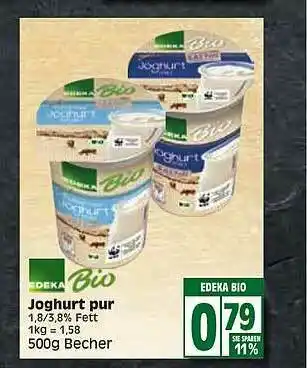 Edeka Edeka Bio Joghurt Pur Angebot