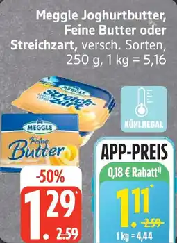 Edeka Meggle Joghurtbutter, Feine Butter oder Streichzart Angebot