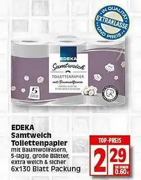 Elli Markt Edeka Samtweich Tollettenpapier Angebot