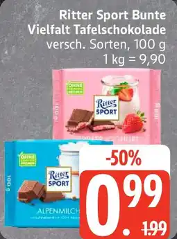 Edeka Ritter Sport Bunte Vielfalt Tafelschokolade Angebot