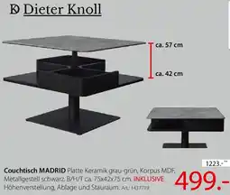 Zurbrüggen Dieter Knoll Couchtisch MADRID Angebot