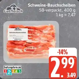 Edeka Gutfleisch Schweine-Bauchschneiben Angebot