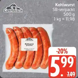 Edeka Gutfleisch Kohlwurst Angebot