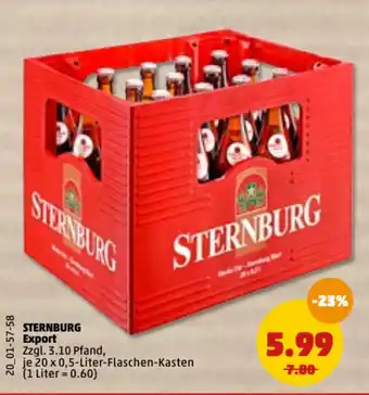 PENNY Sternburg Export 20x0,5 Liter Angebot