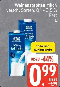 Edeka Weihenstephan Milch Angebot