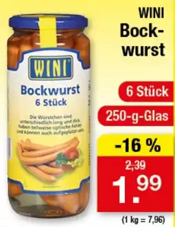 Zimmermann WINI Bockwurst Angebot