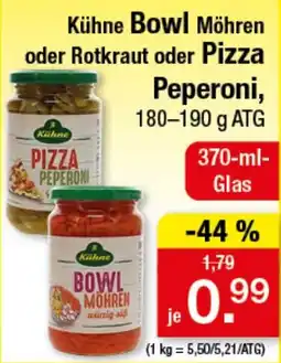 Zimmermann Kühne Bowl Möhren oder Rotkraut oder Pizza Peperoni Angebot