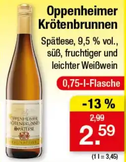 Zimmermann Oppenheimer Krötenbrunnen Spätlese Angebot