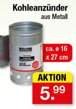 Zimmermann Kohleanzünder aus Metall Angebot