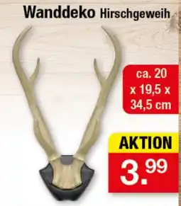Zimmermann Wanddeko Hirschgeweih Angebot