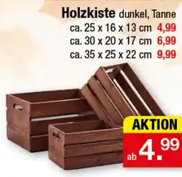 Zimmermann Holzkiste dunkel, Tanne Angebot