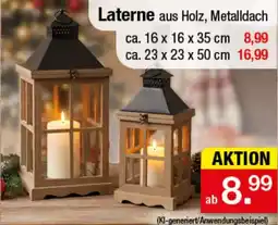 Zimmermann Laterne aus Holz, MetallDach Angebot