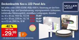 Zimmermann MULLER LICHT Deckenleuchte Kea o. LED Panel Aris Angebot