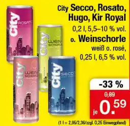 Zimmermann City Secco, Rosato, Hugo, Kir Royal Angebot
