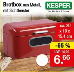 Zimmermann Brotbox aus Metall, mit Sichtfenster Angebot