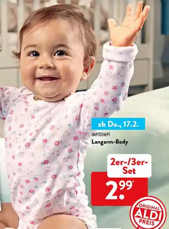 Aldi Süd Impidimpi Langarm Body Angebot