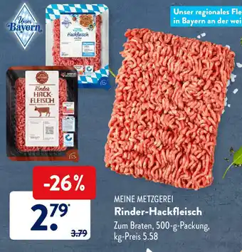 Aldi Süd Meine Metzgerei Rinder Hackfleisch 500g Angebot