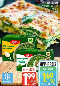Edeka Iglo Spinat Angebot