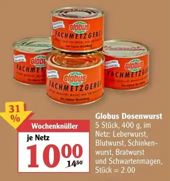 Globus Globus Dosenwurst 5*400g Angebot