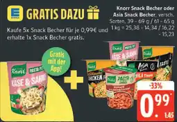 Edeka Knorr Snack Becher oder Asia Snack Becher Angebot