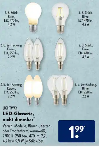 Aldi Süd Lightway LED Glasserie, nicht dimmbar Angebot