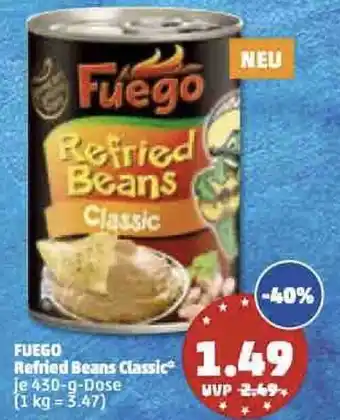 PENNY Fuego Refried Beans Classic 430g Angebot