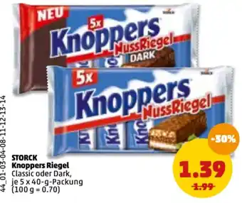 PENNY Storck Knoppers Riegel 5 x 40g Angebot