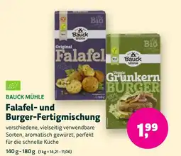 Aleco Biomarkt BAUCK MÜHLE Falafel- und Burger-Fertigmischung Angebot