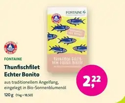 Aleco Biomarkt FONTAINE Thunfischfilet Echter Bonito Angebot