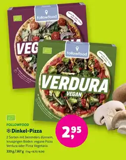 Aleco Biomarkt FOLLOWFOOD Dinkel-Pizza Angebot