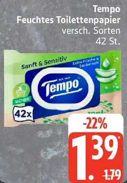 Edeka Tempo Feuchtes Toilettenpapier Angebot