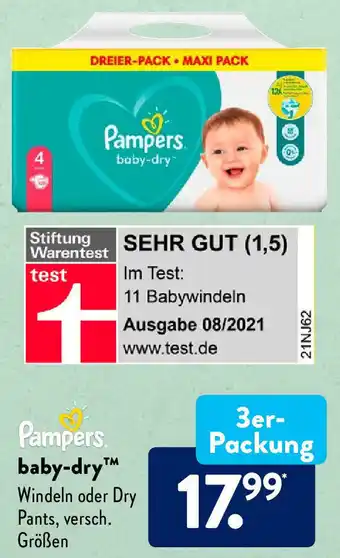 Aldi Süd Pampers Baby Dry Windeln oder Pants Angebot