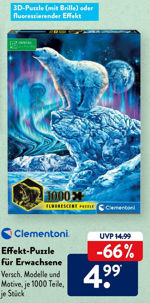 Clementoni Effekt Puzzle für Erwachsene Angebot bei Aldi Süd