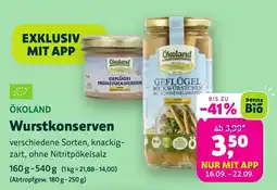 Aleco Biomarkt Ökoland Wurstkonserven Angebot