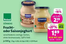 Aleco Biomarkt SÖBBEKE Frucht- oder Saisonjoghurt Angebot