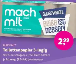 Aleco Biomarkt MACH M!T Toilettenpapier 3-lagig Angebot