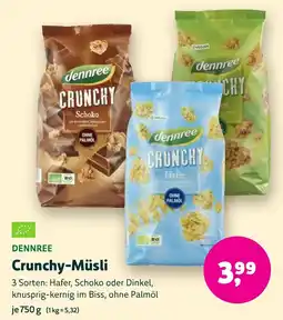 Aleco Biomarkt DENNREE Crunchy-Müsli Angebot