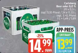 Edeka Carlsberg Beer oder 0,0 % Angebot