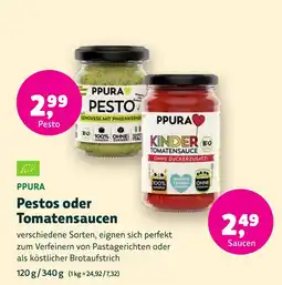 Aleco Biomarkt PPURA Pestos oder Tomatensaucen Angebot