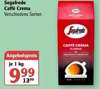 Globus Segafredo Caffe Crema 1kg Angebot